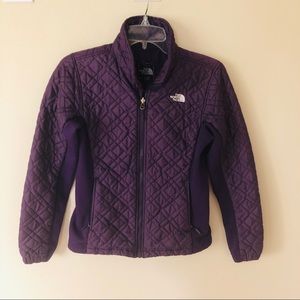 The North Face purple quilted coat / jacket